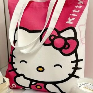 Hello Kitty Pink and White Tote Bag